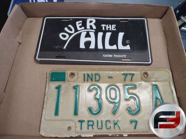 7 VINTAGE 1970'S INDIANA LICENSE PLATE