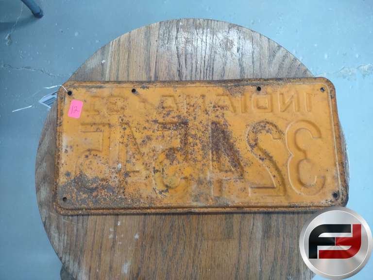 VINTAGE 1931 INDIANA LICENSE PLATE