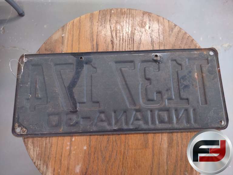 VINTAGE 1930 INDIANA LICENSE PLATE