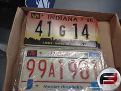 12 VINTAGE 1990'S INDIANA LICENSE PLATES
