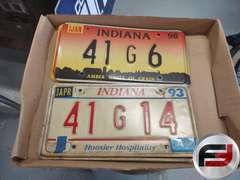 12 VINTAGE 1990'S INDIANA LICENSE PLATES