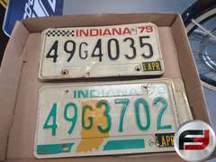7 VINTAGE 1970'S INDIANA LICENSE PLATE