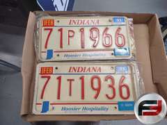 12 VINTAGE 1990'S INDIANA LICENSE PLATES
