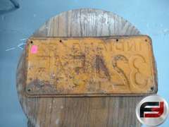VINTAGE 1931 INDIANA LICENSE PLATE