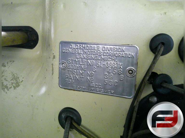 1951 OLDSMOBILE  98 DELUXE VIN: 513867X CONVERTIBLE