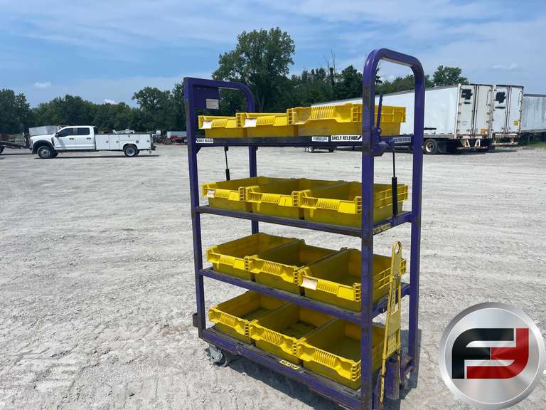 QTY OF (2) 69”X47” TOWABLE 4 SHELF STORAGE RACK