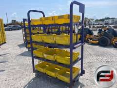 QTY OF (2) 69”X47” TOWABLE 4 SHELF STORAGE RACK