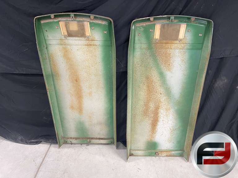 GAS PUMP SIDE COVERS UNRESTORED, SAYS DEISEL NO SMOKING QTY-2