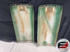 GAS PUMP SIDE COVERS UNRESTORED, SAYS DEISEL NO SMOKING QTY-2