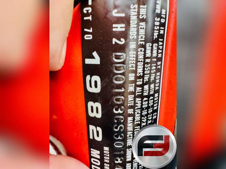 1982 HONDA  CT70 TRAIL VIN: DD0103CS30184