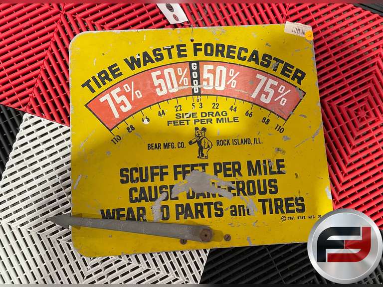 TIRE WASTE FORECASTER SIGN