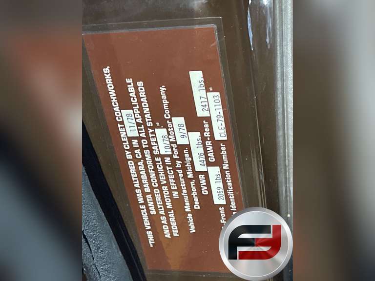 1979 CLENET SERIES 1 VIN: CLF7791103 CONVERTIBLE