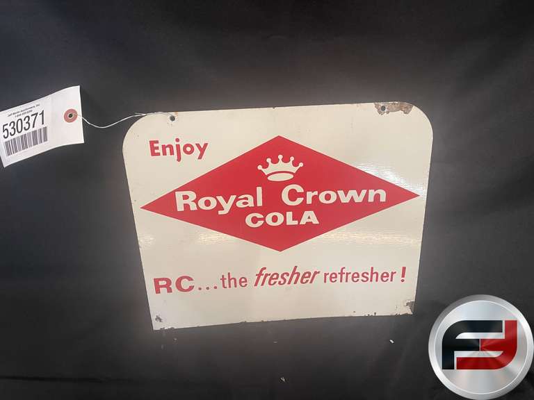 11”X14” RC ROYAL CROWN DOUBLE SIDED METAL SIGN