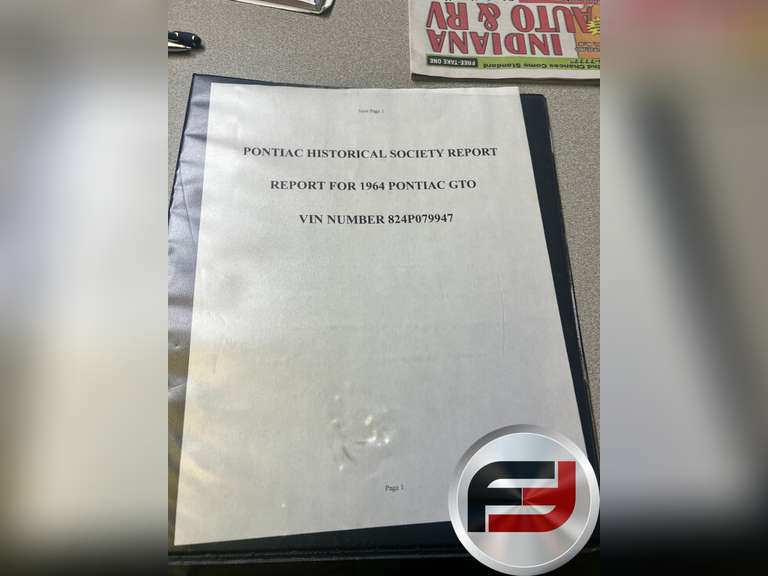 1964 PONTIAC GTO 2 DR COUPE VIN: 824P079947