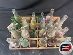 VINTAGE PEPSI WOOD CRATE WITH BOTTLES
