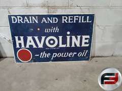 24"X36" HAVOLINE PORCLINE SIGN SINGLE SIDED