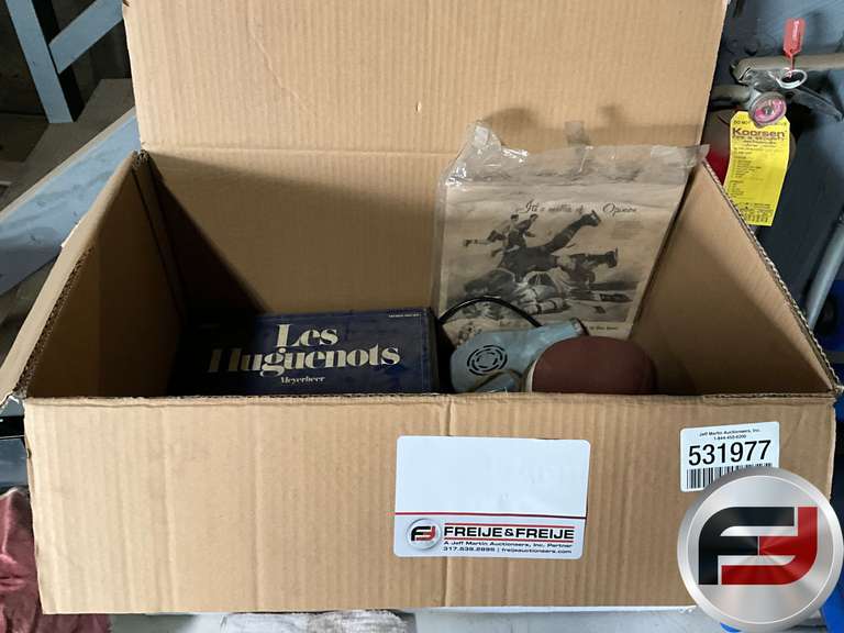 BOX OF MISC SPORTS MEMORABILIA AND DVDS