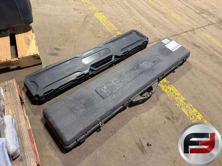 TWO PLASTIC GUN CASES