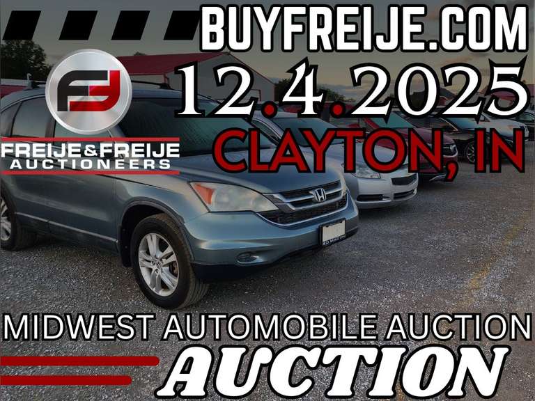 MIDWEST PUBLIC AUTOMOBILE AUCTION FEATURING VEHICLES, UTV'S - DECEMBER 4TH @ 6 PM ET