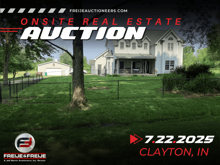 ONSITE REAL ESTATE AUCTION - THE DRAKE ESTATE 7516 SOUTH COUNTY ROAD 300 WEST CLAYTON, INDIANA 46118 - JULY 22ND @ 6:30 PM