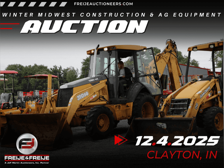 THE WINTER MIDWEST CONSTRUCTION & AG EQUIPMENT AUCTION - DECEMBER 4TH @ 9 AM ET