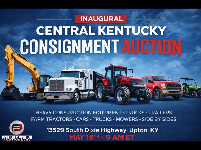 INAUGURAL CENTRAL KENTUCKY CONSIGNMENT AUCTION - MAY 16TH @ 9 AM ET