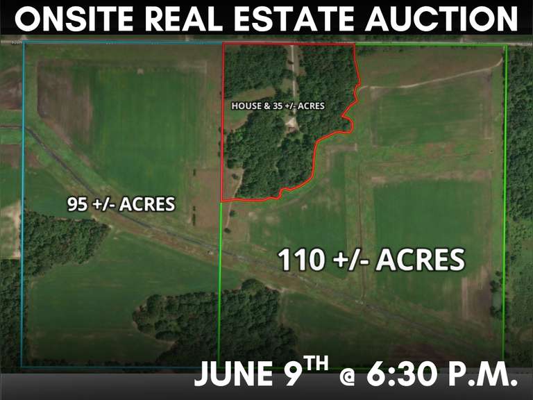 ONSITE REAL ESTATE AUCTION JUNE 9TH @ 6:30 P.M. CT -3 PARCELS- ADDRESS: 3583 W 600 N RENSSELAER, IN 47978