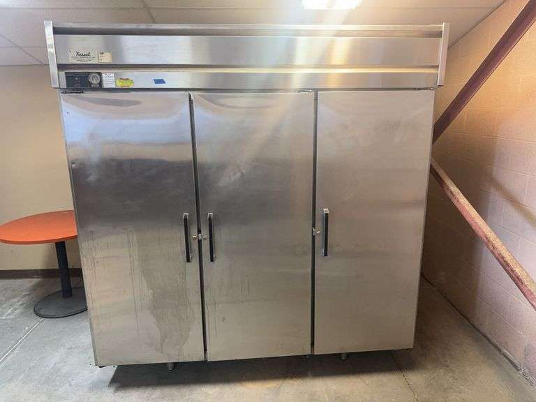 Kessel "XL Series E" stainless refrigerated 3-door Cooler, unknown condition,