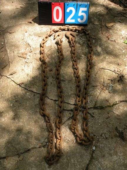 3/8” log Chain w/2 hooks, 12’6”