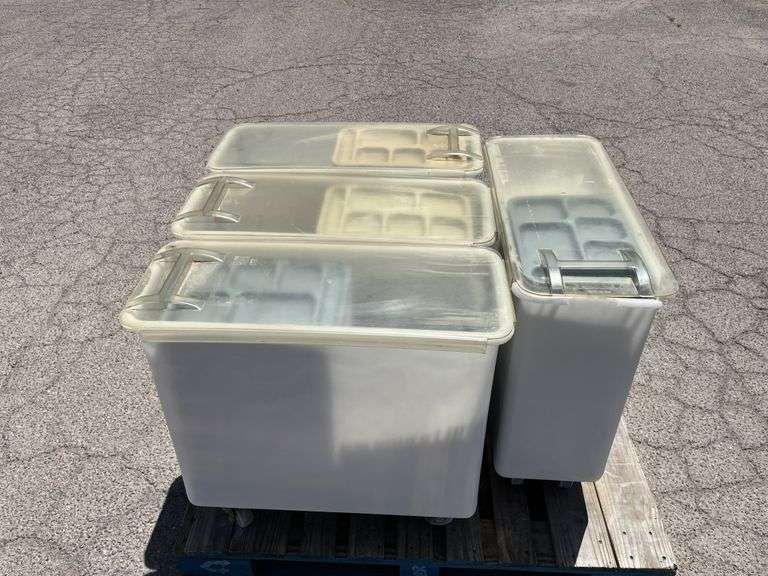 School Surplus- (4) Bins / Aprx (250) Food Trays