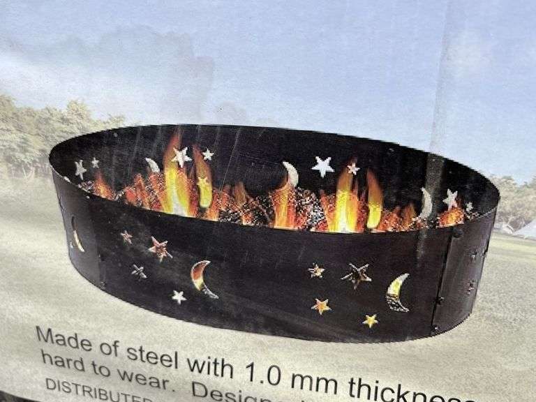 UNUSED Outdoor 36" Steel Fire Pit Ring