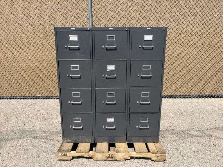 (3)pc Grey HON Office / Shop Steel Cabinets