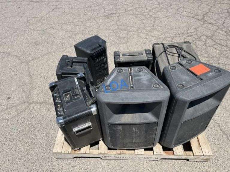 School Surplus- (7)pcs Speakers, Audio Systems