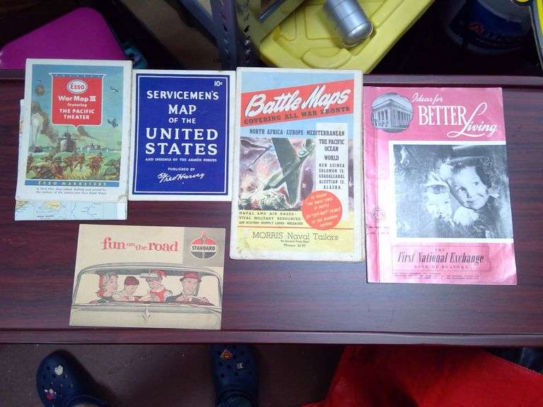 ESSO WAR MAP, SERVICEMEN'S MAP OF THE U.S. BATTLE MAPS AND MORE