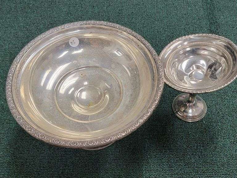 1076 grams Sterling Silver Dishes, Weighted