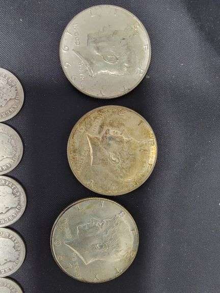 18 Silver Dimes and 3 40% Silver Half Dollars