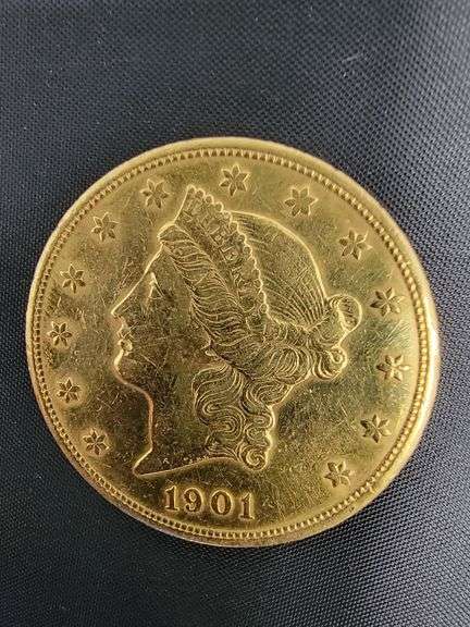 GOLD 1 Ounce 1901 Twenty Dollars Coin