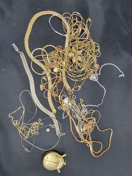 Lot of Gold and Silver Colored Jewelry