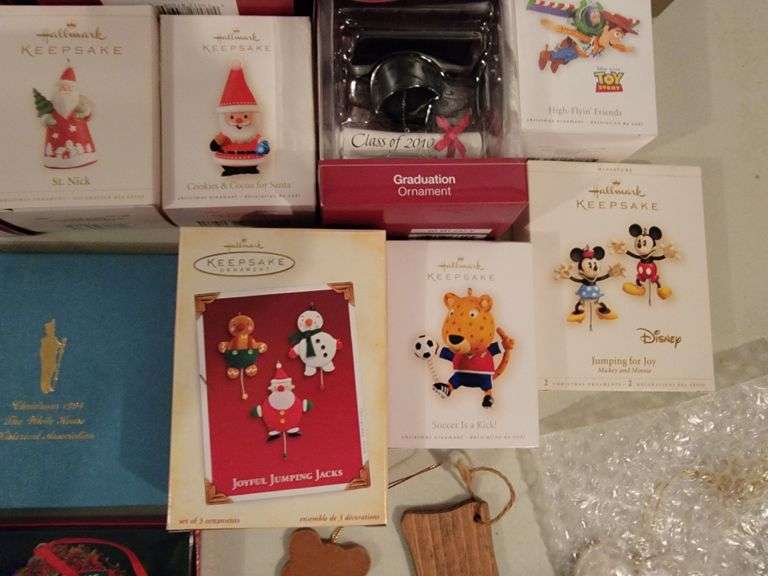 Collection of Hallmark, Wedgewood, and more Christmas ornaments