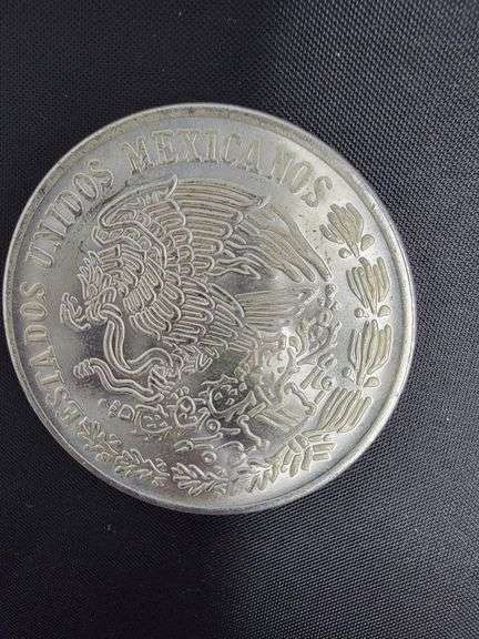 SILVER 1977 Mexican 100 Pesos coin, Morelos Coin