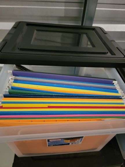 Lockable File Tote plus 3 plastic file totes