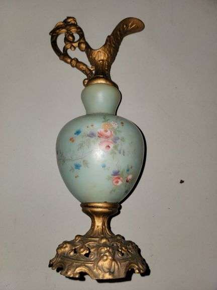 Wavecrest Opaque Glass Ewer Decorative Piece