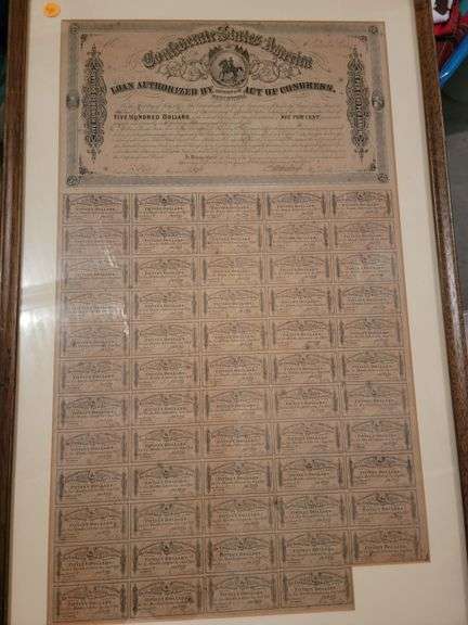 Confederate States of America February 17th, 1864 $500 Loan