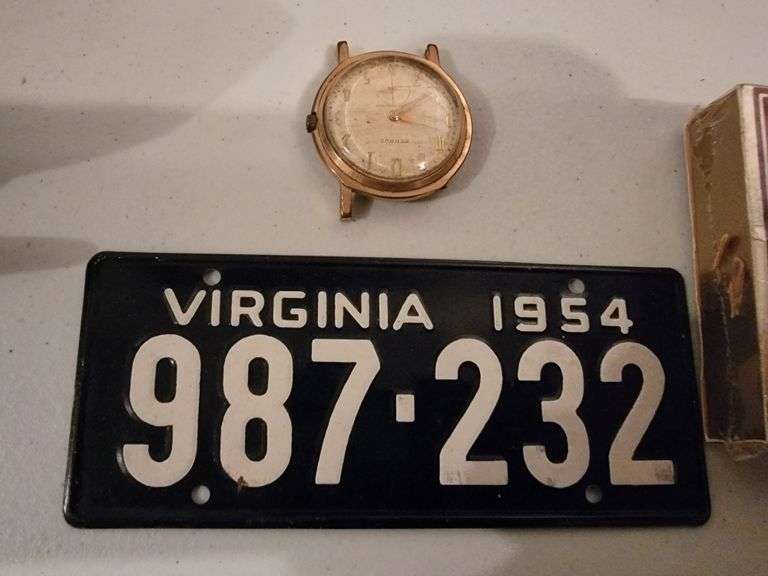 Antique Apple Corer, VA Motorcycle license plate, 18k gold plated paper clips and more