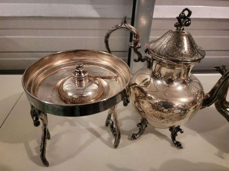 Silver on Copper Tea Set