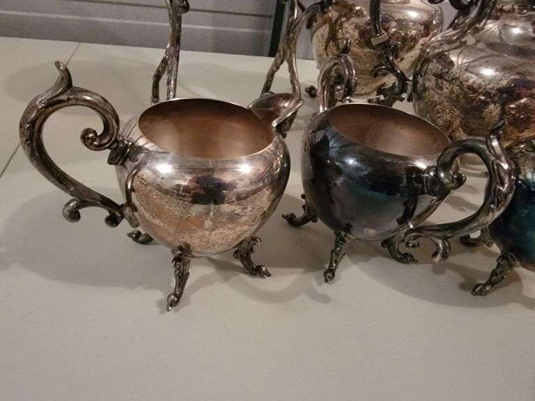 Silver on Copper Tea Set