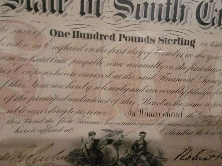 Sterling Funded Debt, the State of South Carolina, April 1, 1871