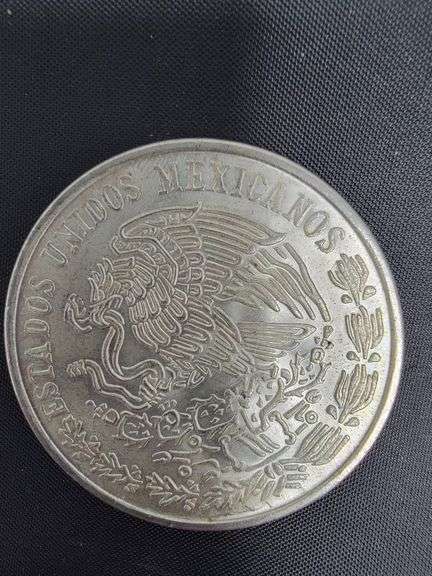 SILVER 1977 Mexican 100 Pesos coin, Morelos Coin