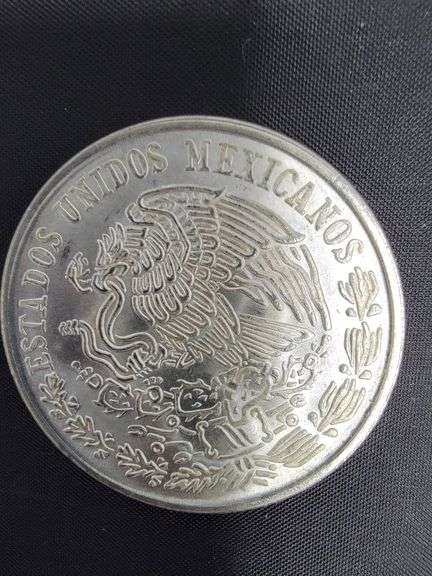 SILVER 1977 Mexican 100 Pesos coin, Morelos Coin