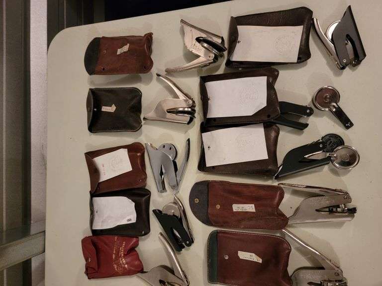 Collection of Pocket Seal Stampers and Cases